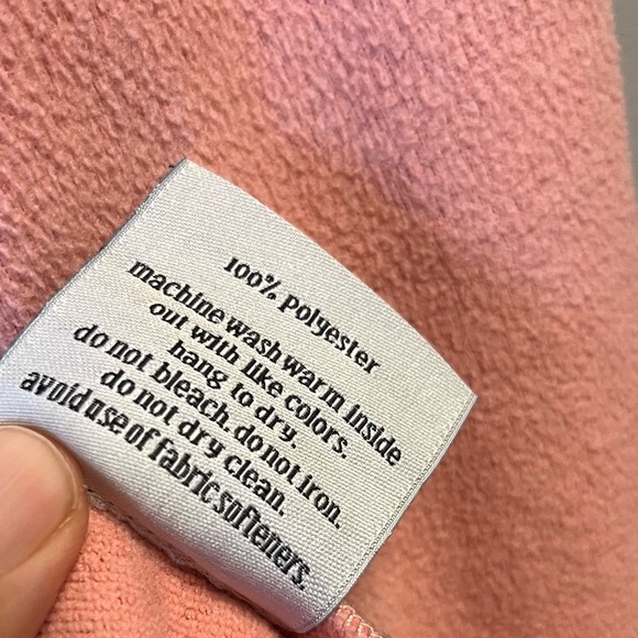 Dudley Stephens Fleece Light Pink Cobble Hill Turtleneck Terry Fleece Sz M EUC - Picture 12 of 15